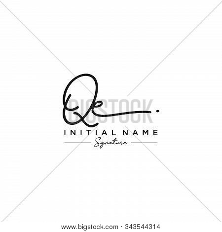 Letter Initial Qe Signature Logo Template Vector