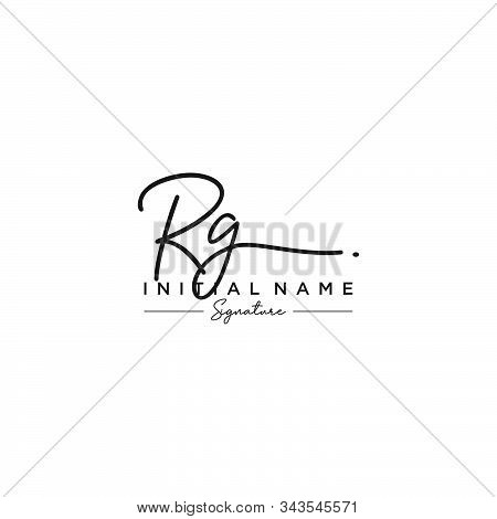 Letter Initial Rg Signature Logo Template Vector