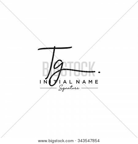 Letter Initial Tg Signature Logo Template Vector