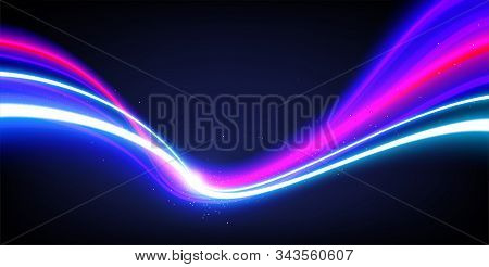 Slow Shutter Light Trails Effect In Vector