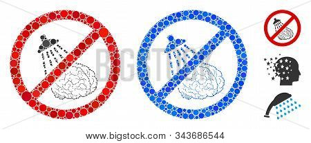 No Brain Washing Mosaic Of Circle Elements In Different Sizes And Color Tones, Based On No Brain Was