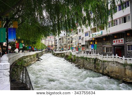 Cityscape Of Kangding, Garze Tibetan, China