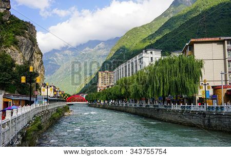 Cityscape Of Kangding, Garze Tibetan, China