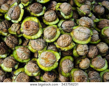 Walnuts At A Street Market