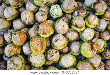 Walnuts At A Street Market
