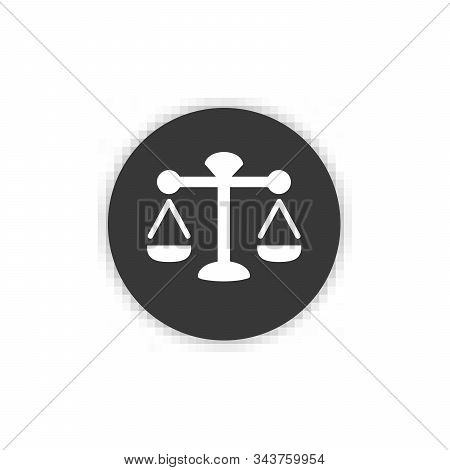 Balance Icon Flat Design. Libra Icon. Stock Vector Illustration Isolated On White Background.