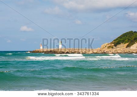 The Lighthouses On The Agva Coastline On The Black Sea Coast In The Sile District Of Istanbul Provin