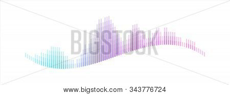 Technology Sound Wave Visualization. Abstract Audio Player Equalizer. Music And Voice Digital Signal