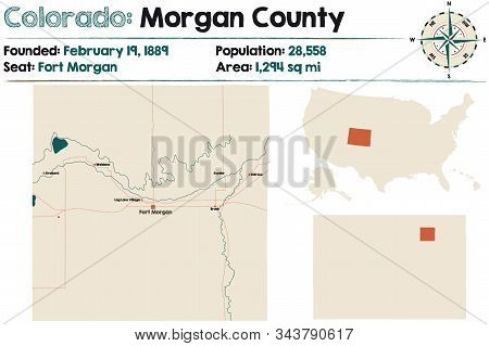 Large And Detailed Map Of Morgan County In Colorado, Usa.