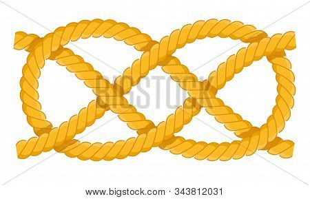 Carrick Band Knot Vector Icon Flat Isolated