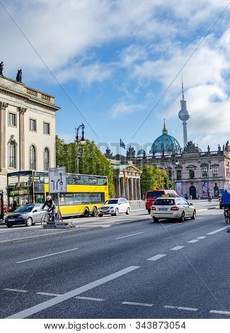 Berlin, Germany - September 21, 2015: Streets Of Berlin.