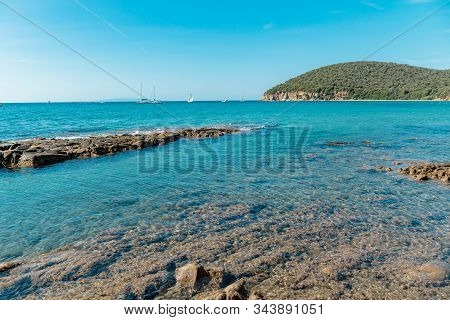Morning Crystal Water In Tyrrhenian Sea Landscape