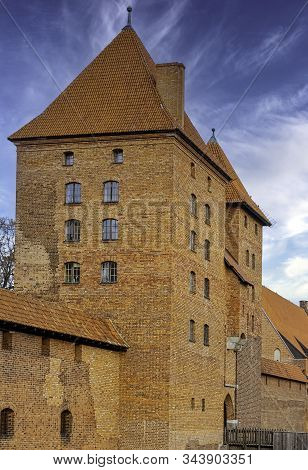 Malbork, Pomerania, Poland - January 2: Castle Of The Teutonic Order In Malbork - The Largest Castle