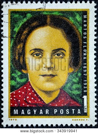 Hungary - Circa 1972: A Stamp Printed In Hungary Shows Flora Martos Hungarian Labor Party Leader Cir