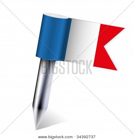 Vector Isole Wallis e Futuna bandiera isolato su bianco. 10 EPS