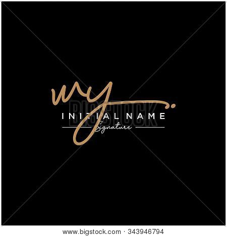 Letter Initial Wy Signature Logo Template Vector