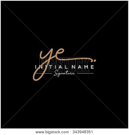 Letter Initial Ye Signature Logo Template Vector