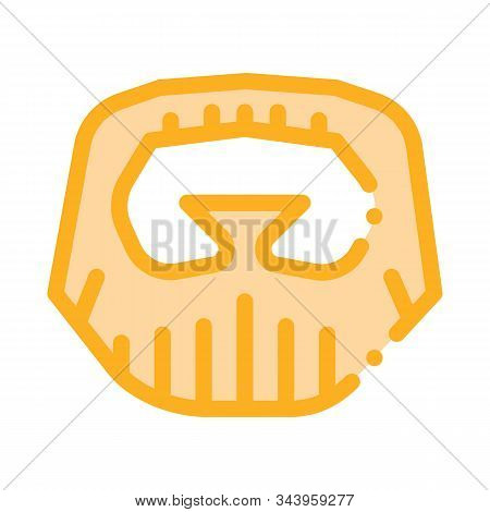 Short Beard Mustache Icon Vector. Outline Short Beard Mustache Sign. Isolated Contour Symbol Illustr