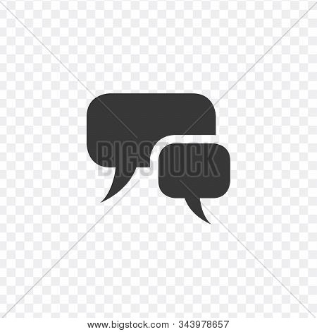 Speech Bubble Icon. Orange Chat Bubble Button. Stock Vector Illustration Isolated On White Backgroun