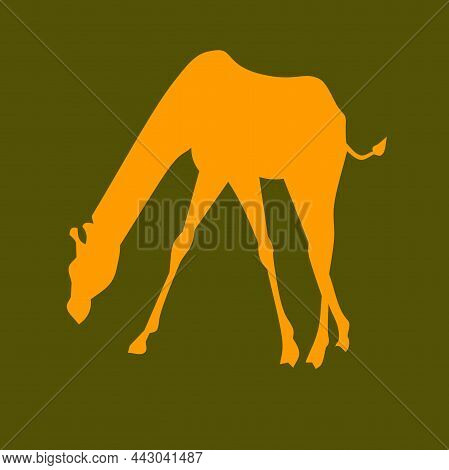 Giraffe Animal Silhouette Fanua Vector Illustration Clipart