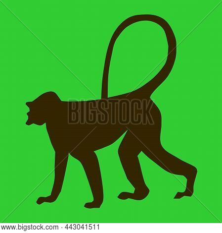Monkey Animal Silhouette Fanua Vector Illustration Clipart
