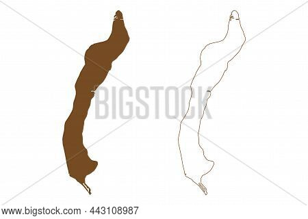 Csepel Island (danube In Hungary, Budapest) Map Vector Illustration, Scribble Sketch Csepel Map