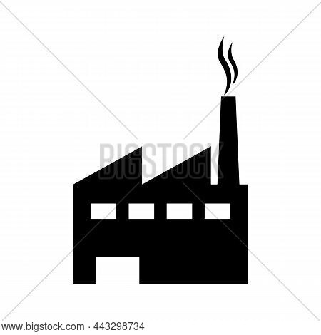 Factory Icon On White Background. Vector Illustration