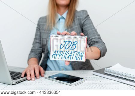 Handwriting Text Job Application. Word For The Standard Business Document Serves A Number Of Purpose