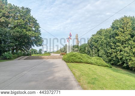 Gdansk, Poland - August 14, 2021: The Alley To Westerplatte Monument.