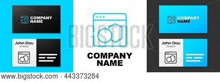 Blue Line Software, Web Developer Programming Code Icon Isolated On White Background. Javascript Com
