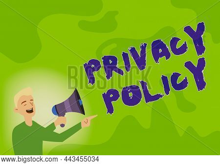 Text Showing Inspiration Privacy Policy. Business Concept Documentation Regarding The Management Of 