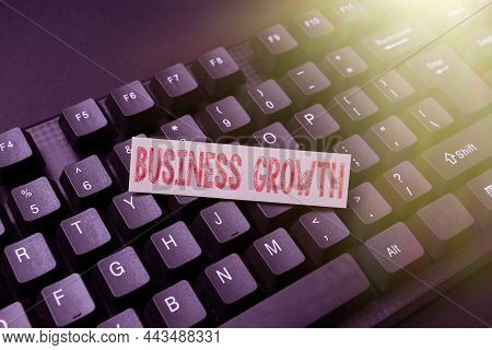 Sign Displaying Business Growth. Business Showcase A Longterm Stage Where Enterprise Qualifies For E