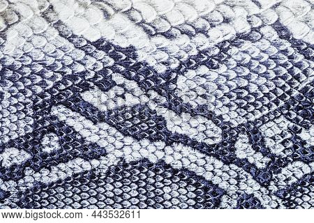 Texture Of Genuine Leather Close-up Embossed Under Natural Skin Of Exotic Reptile , Trendy Backgroun