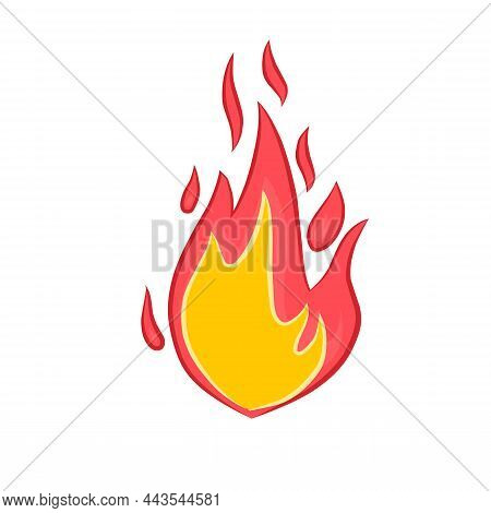 Fire Icon Vector, Isolated On White Background, Fire Icon Image And Picture, Flat Vector For App, We