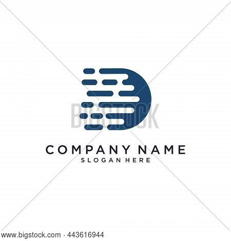 Letter D Logo Design Concept Technology. D Vector. D Icon. D Letter