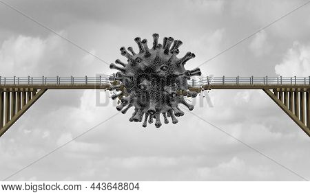 Outbreak And Closing Travel Due To Coronavirus Virus Pandemic Danger Creating Isolation And Covid-19