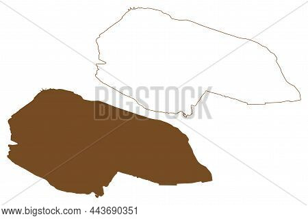 Kungsholmen Island (stockholm, Lake Malaren, Kingdom Of Sweden) Map Vector Illustration, Scribble Sk