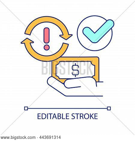Safe Money Exchange Rgb Color Icon. Risk Of Financial Transactions. Commercial Insurance. Isolated V