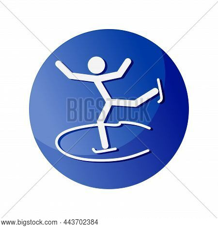 Figure Skating Icon. A Symbol Dedicated To Sports And Games. Vector