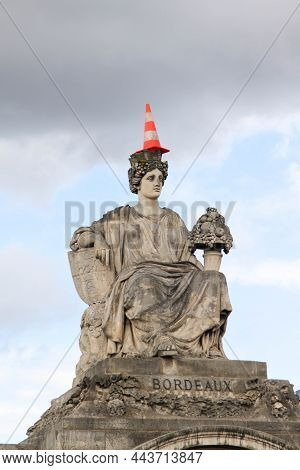Statue Representing Bordeaux On The Place De La Concorde