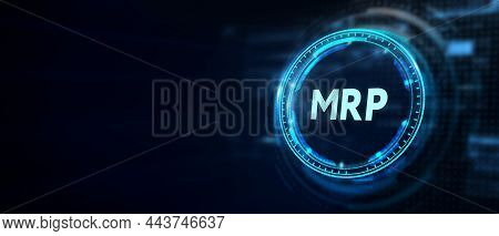 Mrp Material Requirement Planning Manufacturing Industry Business Process Automation. 3d Illustratio