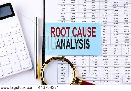Root Cause Analysis Text On Sticker On Chart Background, Business Concept