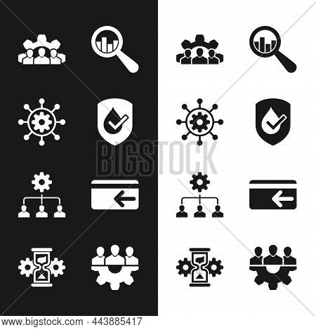 Set Waterproof, Project Management, Team Base, Magnifying Glass And Analysis, Lead And Cash Back Ico