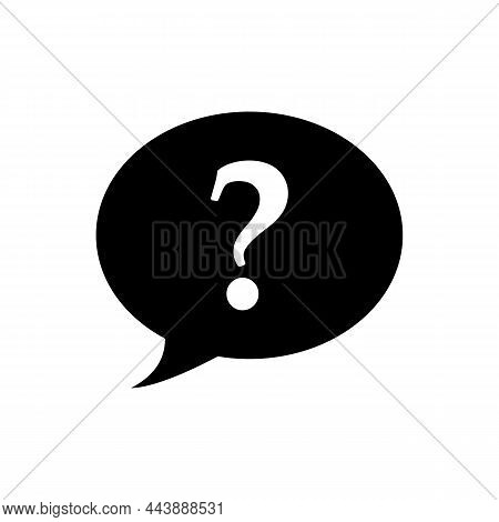 Question Mark In A Speech Bubble Icon On White Background. Vector