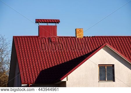 Roof Metal Sheets. Modern Types Of Roofing Materials
