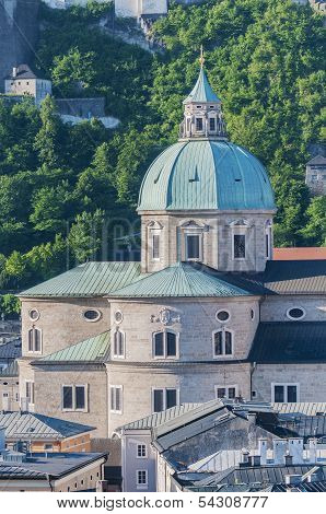 The Salzburg Cathedral (salzburger Dom) At Salzburg, Austria