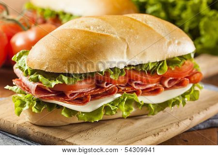 Homemade Italian Sub Sandwich