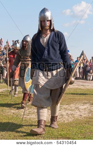 Unidentified Participants  At A Historical Reenactment Festival Held In Abalak, Siberia. Russia