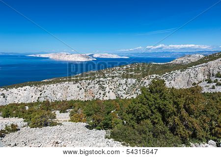 Adriatic Sea and Krk Island, Croatiaa