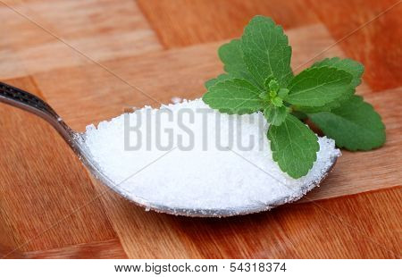 Stevia With Spoonful Of Suger